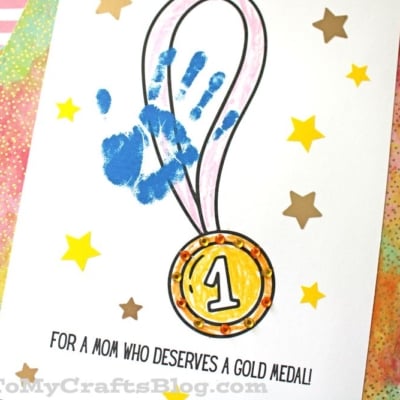 Gold Medal Handprint Keepsake for Mother’s Day