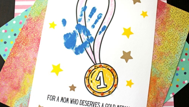 Gold Medal Handprint Keepsake for Mother’s Day