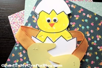 Handprint Easter Chick Hug Craft for Kids 