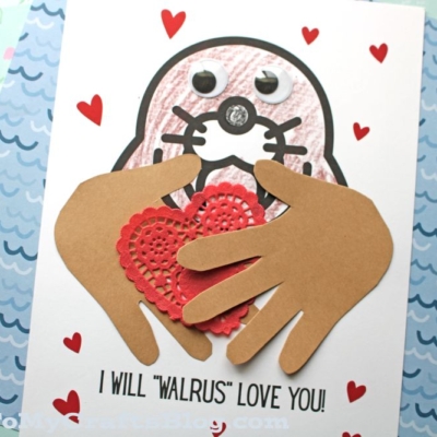 Handprint Walrus Keepsake Craft for Kids