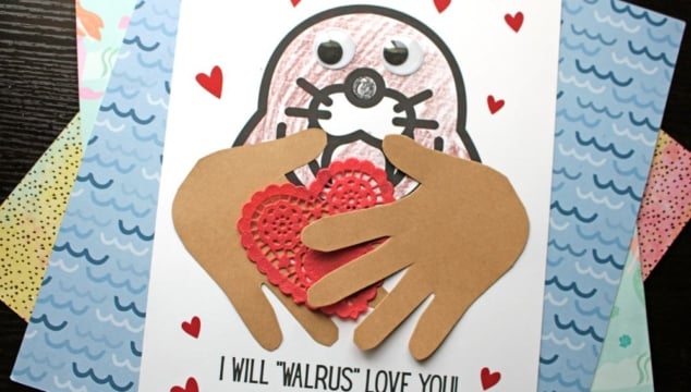 Handprint Walrus Keepsake Craft for Kids
