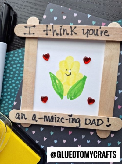 Fingerprint CORN Craft Idea For Father's Day