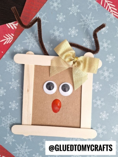 Thumbprint Red Nose Reindeer Craft Idea