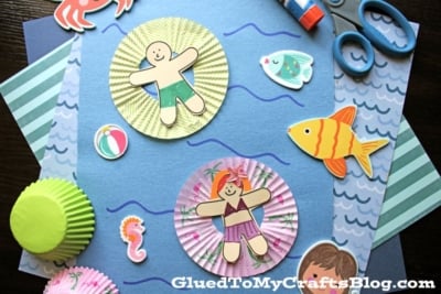 Cupcake Liner Pool Floatie Craft Idea For Kids