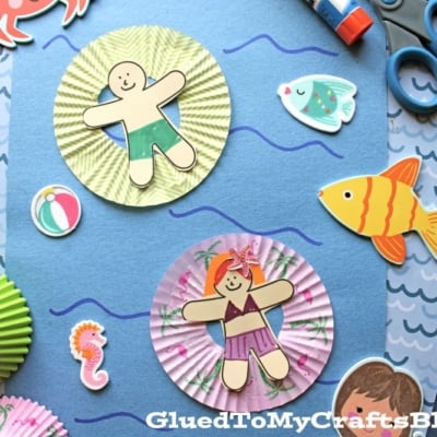 Cupcake Liner Pool Floatie Craft Idea For Kids