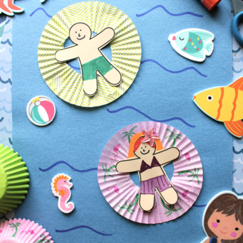 Cupcake Liner Pool Floatie Craft Idea For Kids