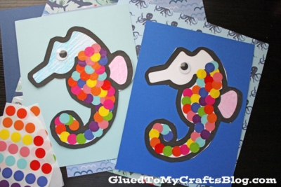 Polka Dot Seahorse Craft Idea For Kids