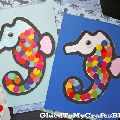 Polka Dot Seahorse Craft Idea For Kids