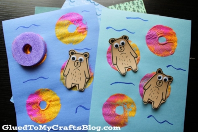 Summer Lazy River Bears Craft with Pool Noodles