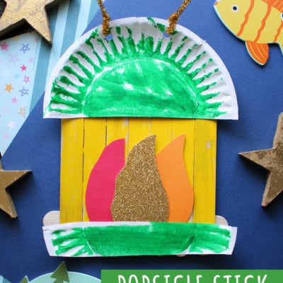 Popsicle Stick & Paper Plate Camping Lantern Craft Idea For Kids To Make This Summer Season-3