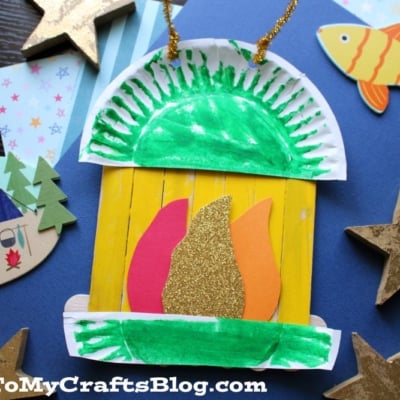 Popsicle Stick Camping Lantern Craft Idea