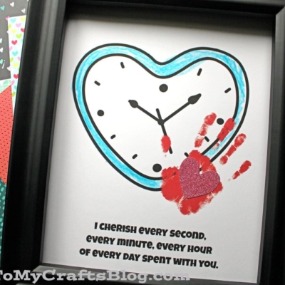 Handprint Clock Keepsake Craft for Kids