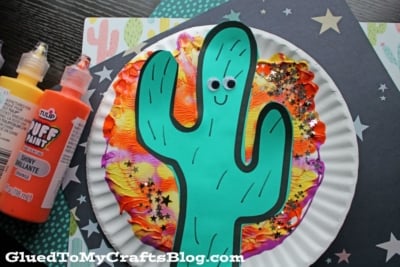 Paint Splat Desert Scene Craft for Kids