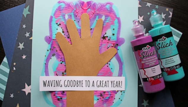 Paint Splat "Waving Goodbye" End of School Year Craft