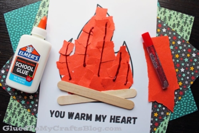 Torn Paper Campfire Craft Idea For Summer
