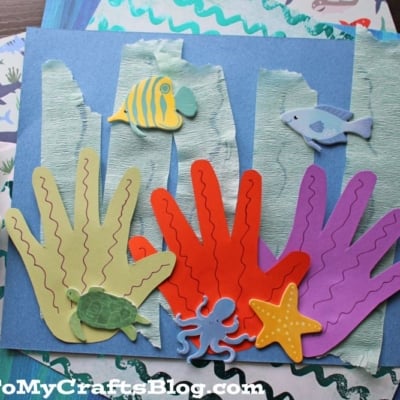 Handprint Coral Reef Keepsake Craft Idea