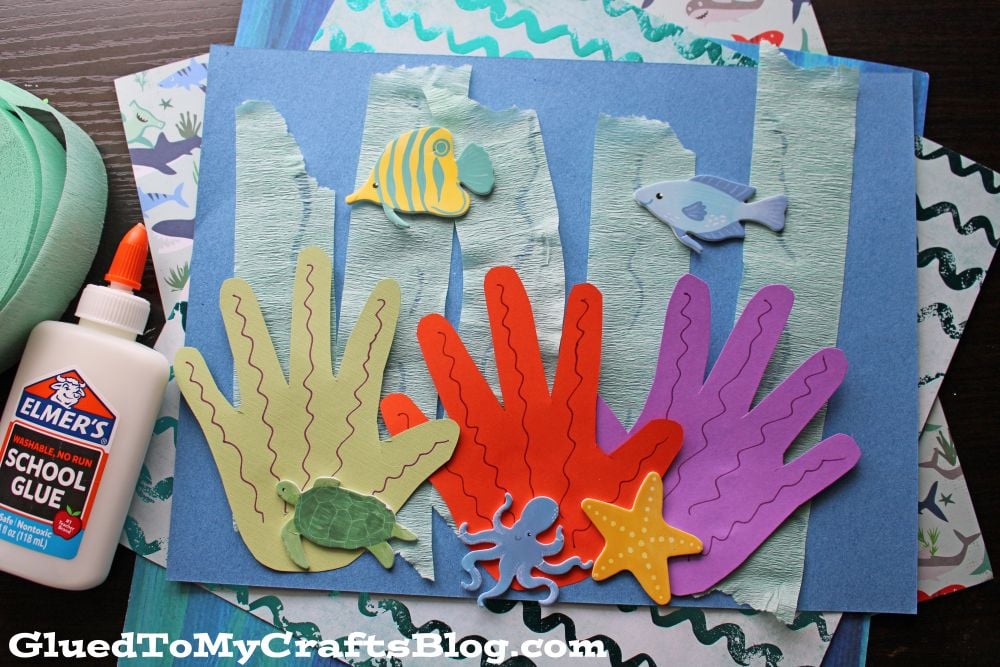 Handprint Coral Reef Keepsake Craft Idea