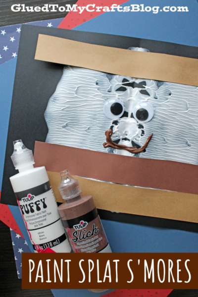 Paint Splat S'mores Craft Idea for Creative Kids 