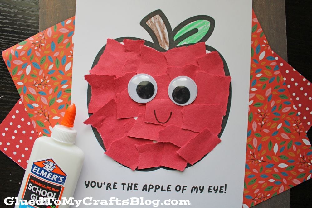Torn Paper Apple Craft Kids Will Love This Fall