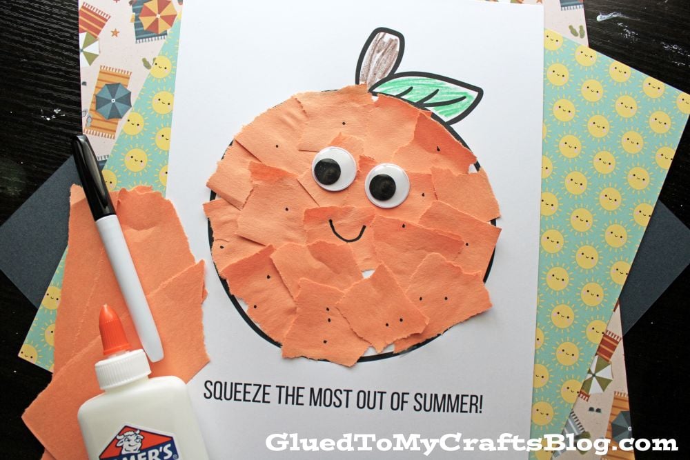 Torn Paper Orange - Squeeze The Most Out of Summer