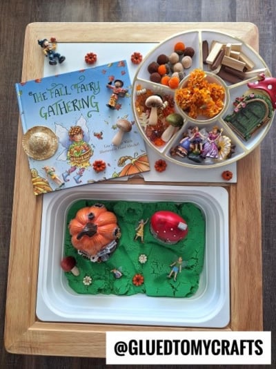 FALL PUMPKIN FAIRY GARDEN - USE KINETIC SAND & EMBELLISHMENTS