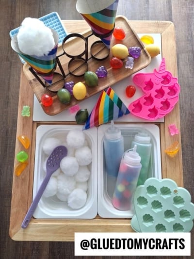 SNOW CONE SHOP - USE PAPER CONES AND LARGE POM POMS