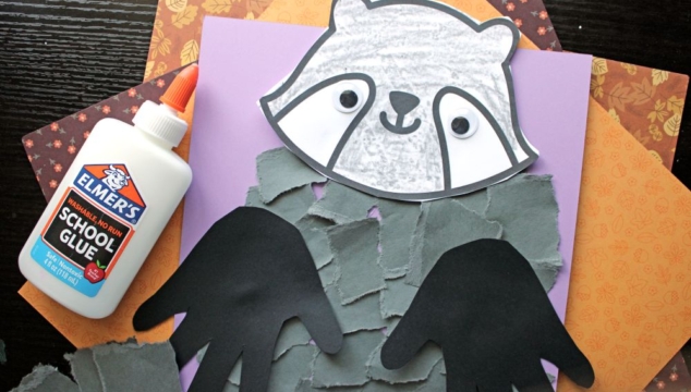 torn-paper-raccoon-craft-idea-for-kids-1