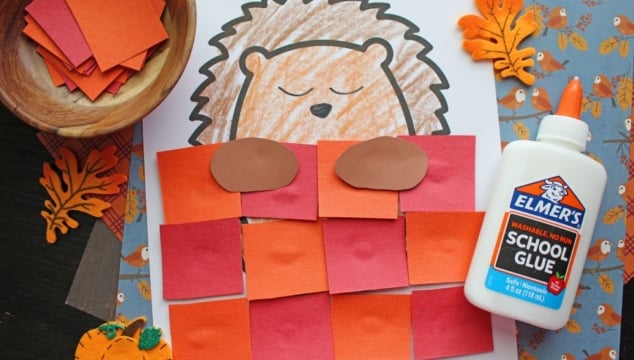 Paper Hibernating Hedgehog Craft Idea For Kids - gluedtomycrafts