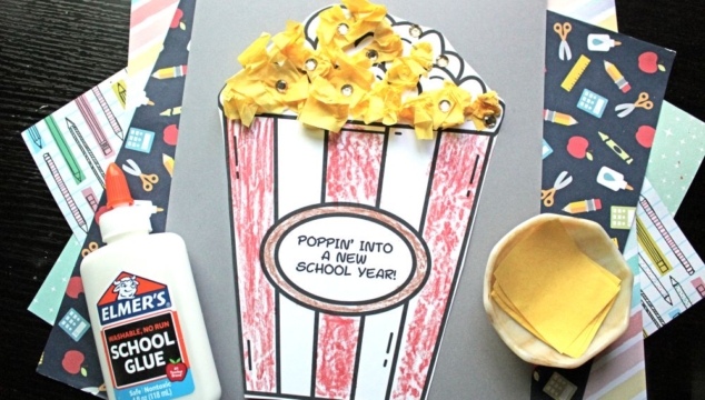 Back To School Tissue Paper Popcorn Craft - Poppin' Into A New School Year