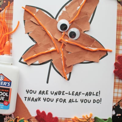 Torn Paper Leaf Craft Idea For Fall