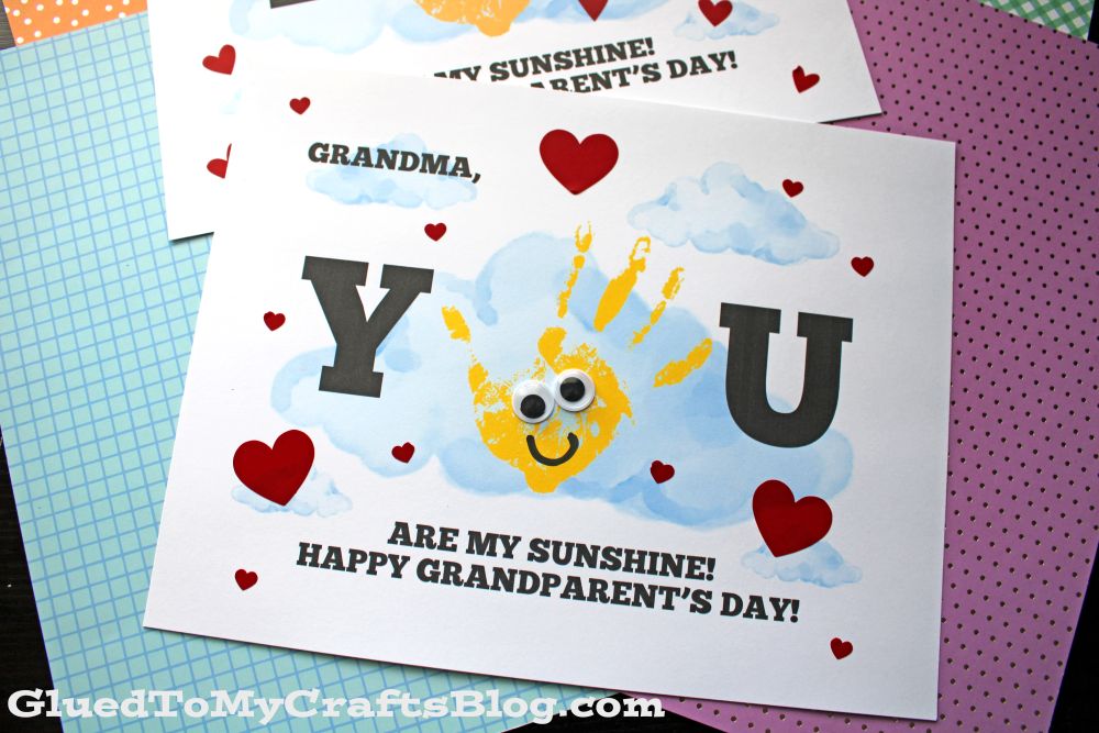 Grandparent's Day You Are My Sunshine Keepsake Printable