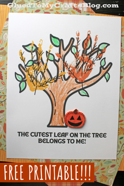 Handprint "The Cutest Leaf On The Tree Belongs To Me" Keepsake