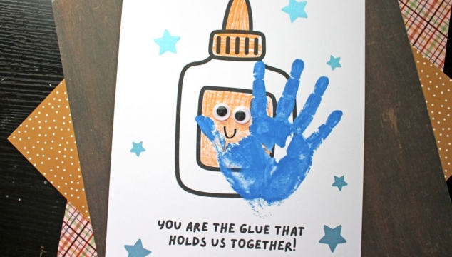 Handprint "You Are The Glue That Holds Us Together" Keepsake