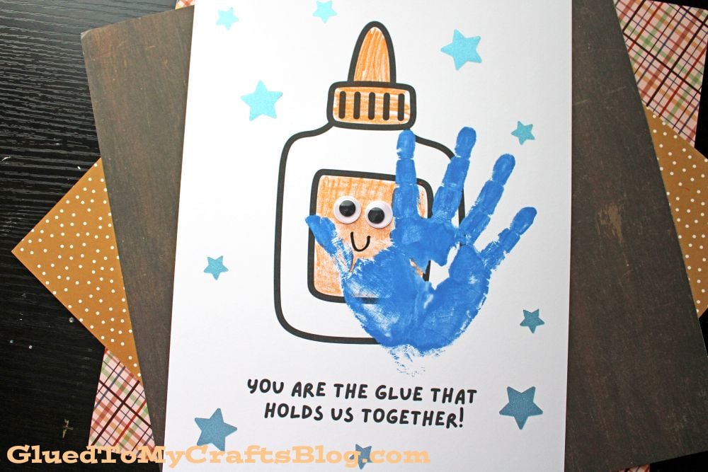 Handprint "You Are The Glue That Holds Us Together" Keepsake