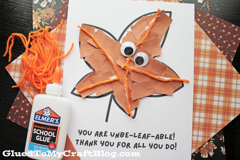 Torn Paper Leaf Craft Idea For Fall