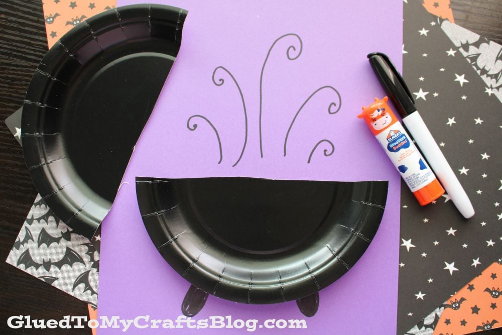 Paper Plate Bubbling Cauldron Craft Idea For Kids