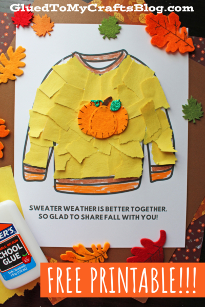 Torn Paper Fall Sweater Craft