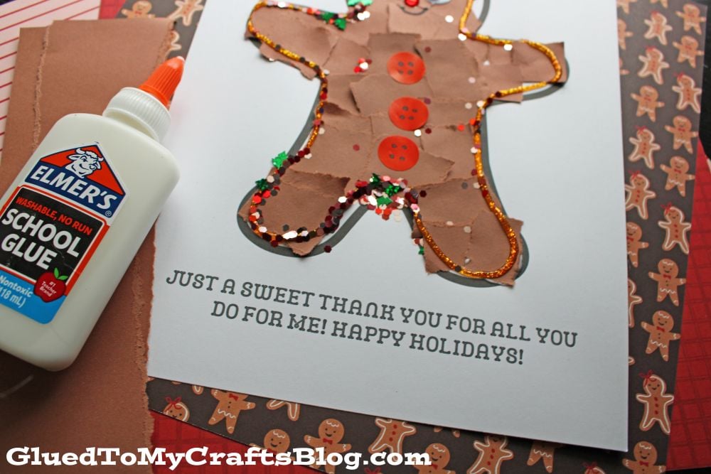 Torn Paper Gingerbread Man Craft Idea