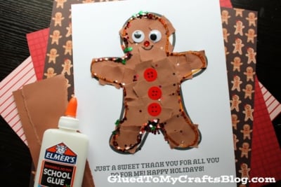 Torn Paper Gingerbread Man Craft Idea