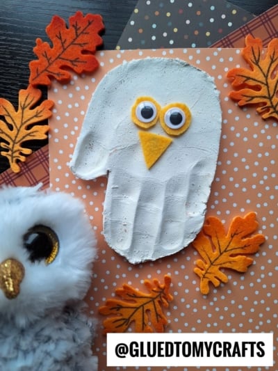 HANDPRINT SNOWY OWL KEEPSAKE