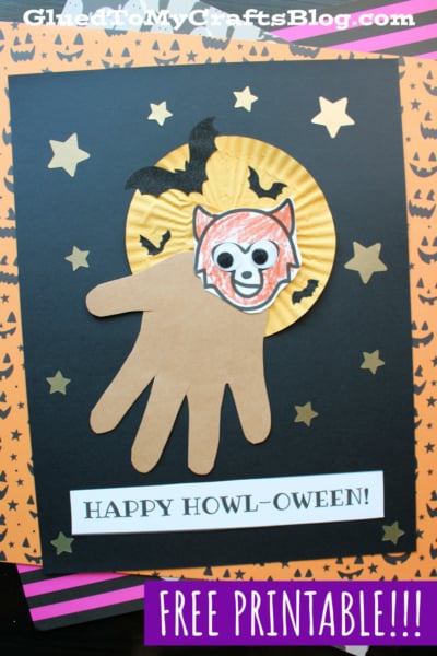 Handprint Werewolf Happy HOWL-OWEEN Keepsake