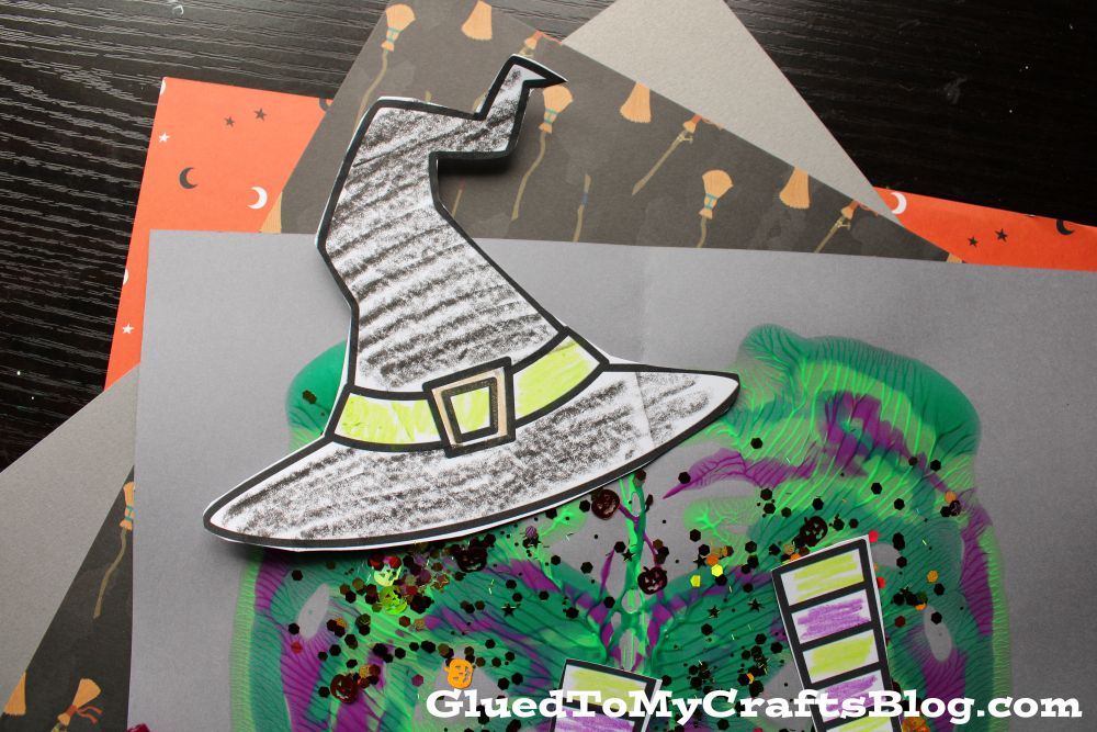 Paint Splat Melted Witch Craft Idea For Halloween