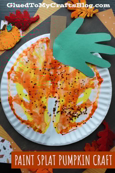 Paint Splat Pumpkin Craft Idea For Kids To Make This Fall