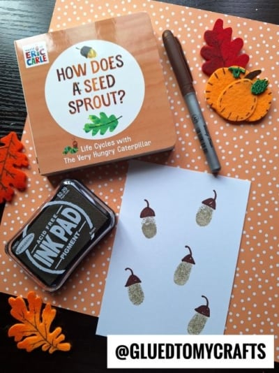 THUMBPRINT ACORNS FOR STORY TIME FUN