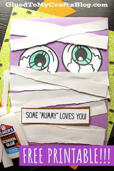 Torn Paper Mummy Craft Idea for Kids to Make This Halloween