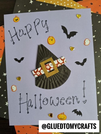 CUPCAKE LINER WITCH HAT CARD