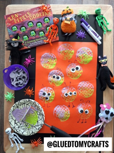 TEN LITTLE GOBLINS CRAFT IDEA USING A POTATO MASHER