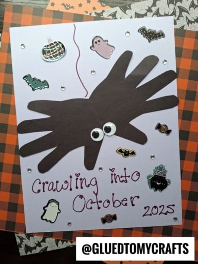 HANDPRINT CRAWLING INTO OCTOBER SPIDER KEEPSAKE