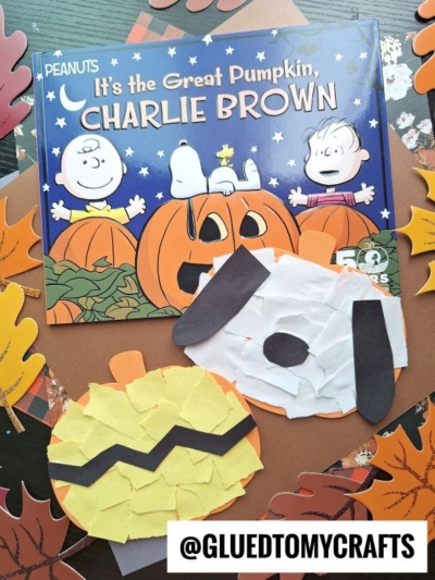 USE PUMPKIN SHAPES AND TORN PAPER FOR THIS CRAFT IDEA