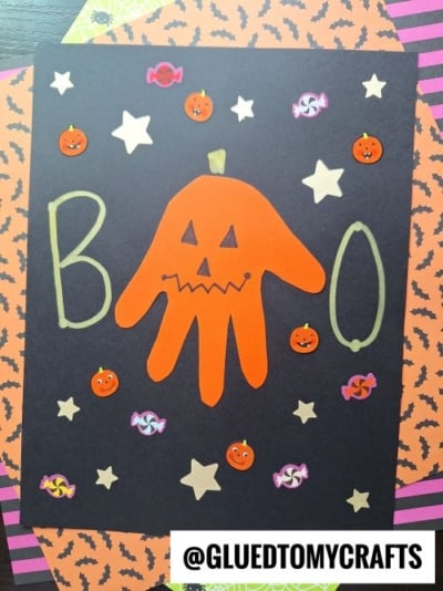 HANDPRINT JACK-O-LANTERN BOO KEEPSAKE